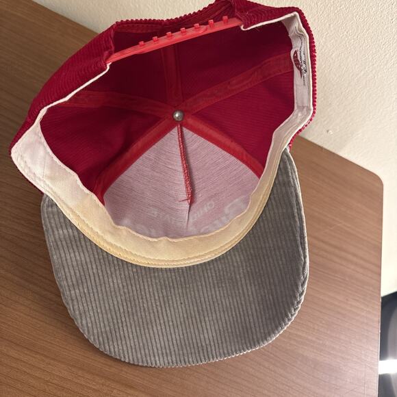 Vintage Ohio State Buckeyes Script Corduroy Snapback Hat Cap 90s AJD University - Picture 12 of 15